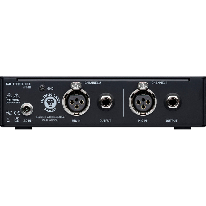 Preamplificador de micrófono de 2 canales Black Lion Audio Auteur MKIII