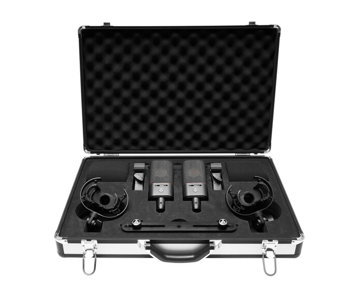Par de Microfones Profissionais Condensadores Austrian Audio OC18 Dual Set Plus padrão cardióide (2unid) - preto