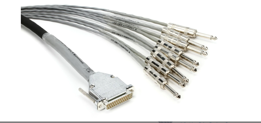 Avid DigiSnake DB25 to TS cable +4 dBu/-10 dBV 3.6m