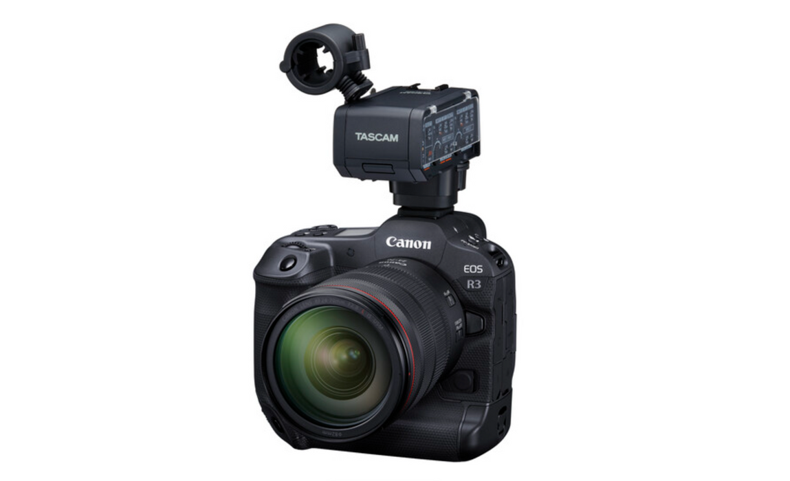 TASCAM CA-XLR2d-C Adaptador de micrófono XLR para cámaras Canon