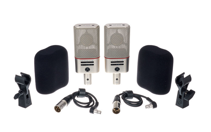 Pair of Professional Condenser Microphones Austrian Audio OC818 Live Set cardioid pattern (2 units) - silver