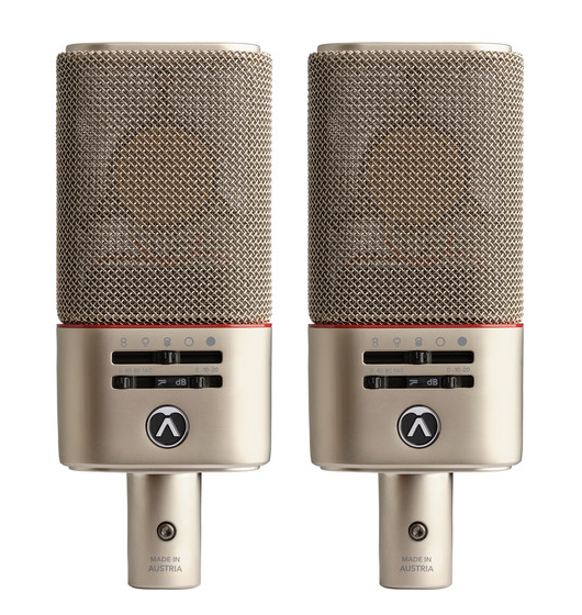 Pair of Professional Condenser Microphones Austrian Audio OC818 Live Set cardioid pattern (2 units) - silver