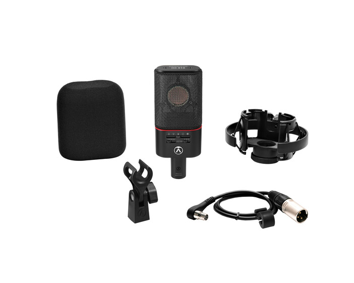 Austrian Audio OC818 Studio Micrófono de condensador profesional Conjunto multipatrón (Negro) 