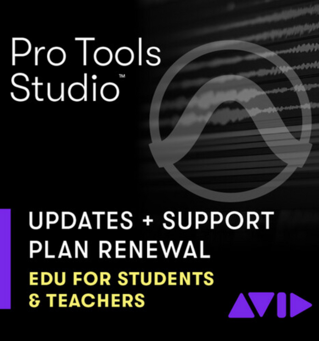 Avid Pro Tools Studio - Licencia perpetua - Plan de soporte y actualizaciones de 1 año - Para profesores y estudiantes