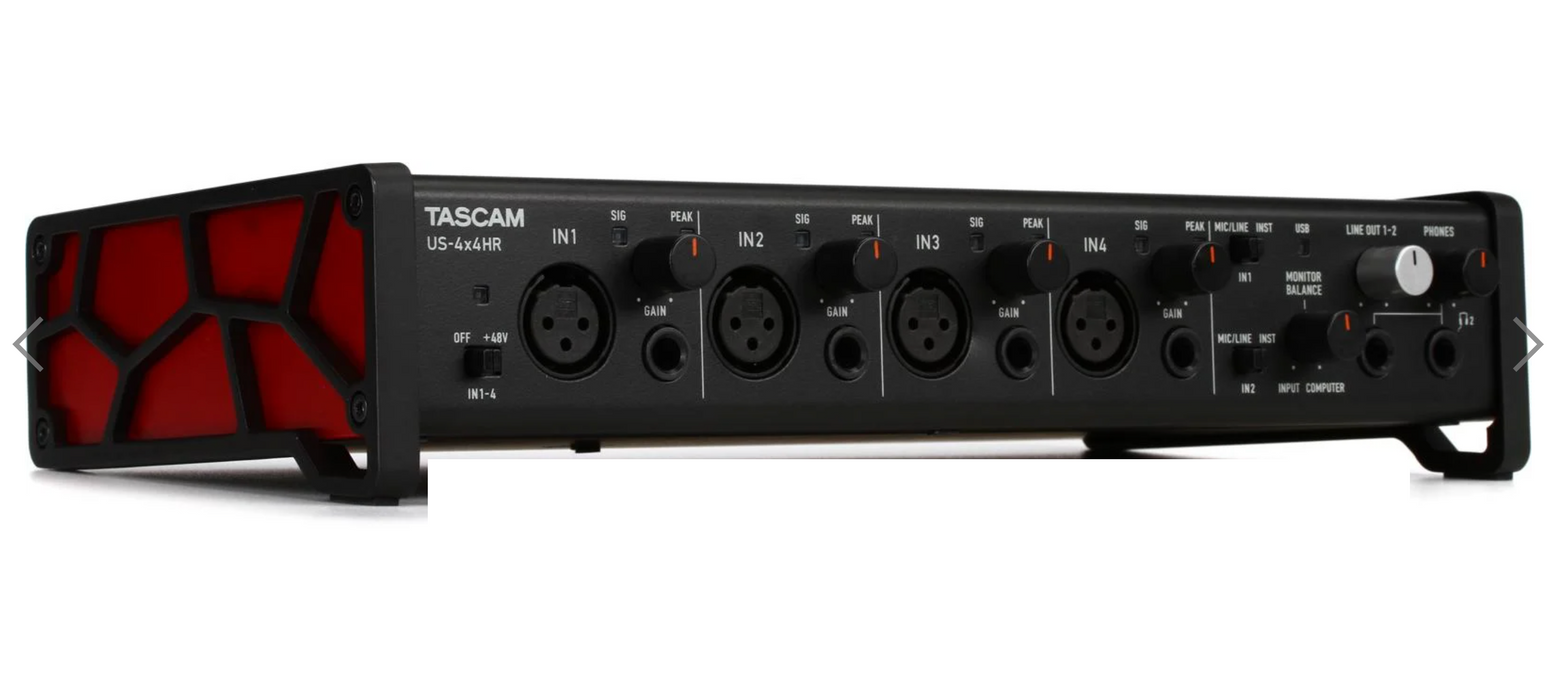 Interfaz de audio/MIDI USB-C TASCAM US-4x4HR