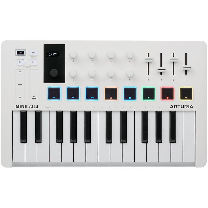 MIDI Controller Arturia MiniLab 3 USB-C 25 Keys (White)