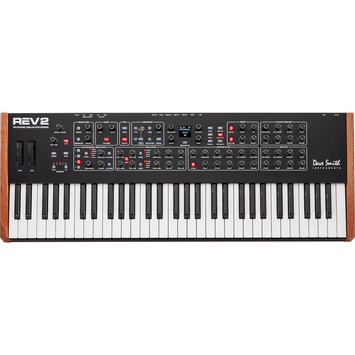 8-voice polyphonic analog Sequential Prophet Rev2 synthesizer