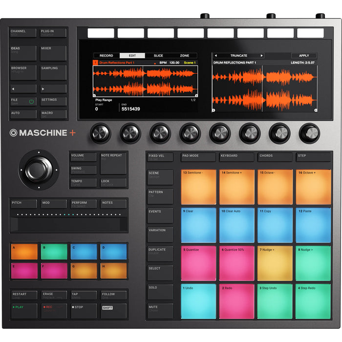 Interfaz y controlador de audio MASCHINE+ de Native Instruments