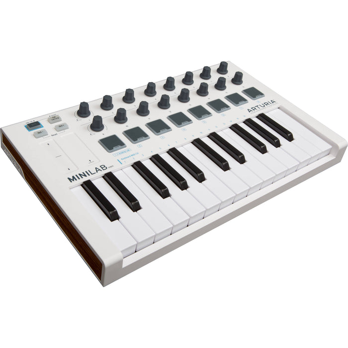 Arturia MiniLab MkII Controlador MIDI USB de 25 teclas (Blanco)
