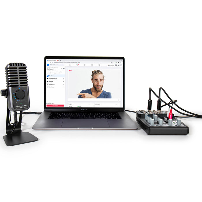 IK Multimedia iRig Stream Mic Pro micrófono condensador multipatrón mini-DIN