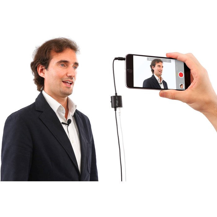 Microfone de lapela IK Multimedia iRig Mic Lav condensador omnidirecional