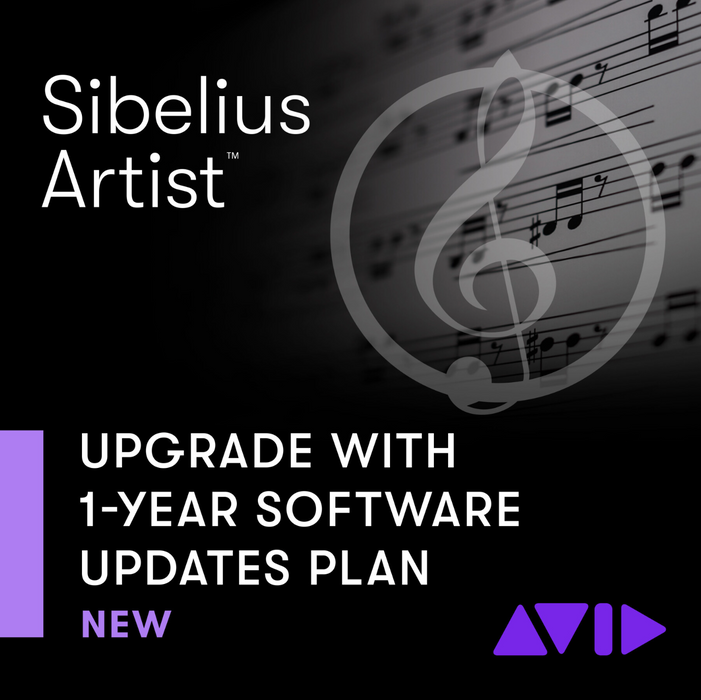 Avid Sibelius Artist - Licencia perpetua - Actualización con plan de actualizaciones de software de 1 año (NUEVO)