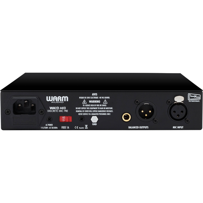 Warm Audio WA12 MKII microphone preamp black
