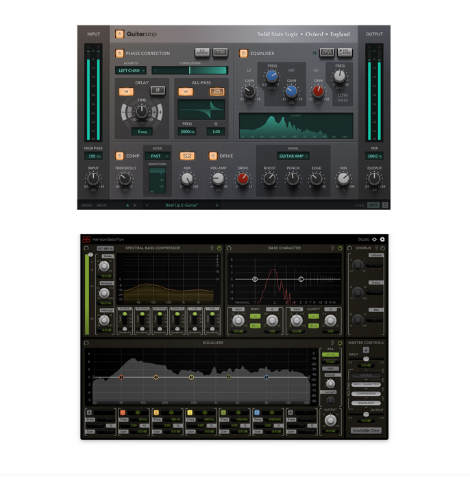 Paquete de complementos SSL Guitarstrip y Harrison Bass Flow