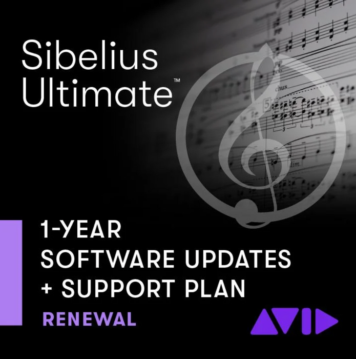 Avid Sibelius Ultimate - Licencia perpetua - Renovación - 1 año de actualizaciones de software y plan de soporte